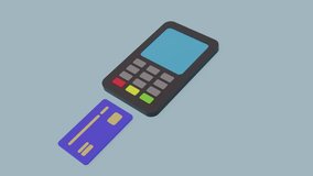 3D animation of a credit card being inserted into a payment terminal with a "Payment Successful" message displayed on the screen. A glowing digital shield with a padlock icon appears, symbolizing secu - Powered by Shutterstock - Get 15% off with code: PIKWIZARD15