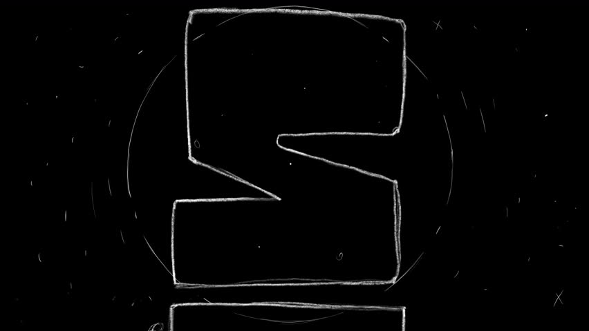 Retro intro animation with white film damage on black screen. Shaky title effect in 4K for nostalgic overlays and glitch intros.