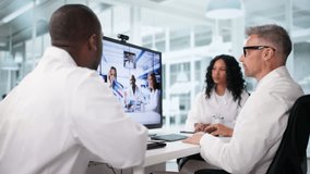 Doctor Team Meeting Video Conference Webinar In Clinic - Powered by Shutterstock - Get 15% off with code: PIKWIZARD15