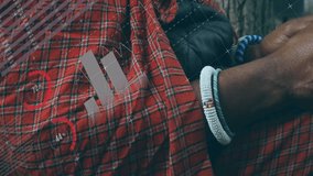 Man swiping tablet over cloth visualizing finance data via animated charts revealing tree backdrop. Analytics, technology, innovation, data visualization, urban park, digital, professional - Powered by Shutterstock - Get 15% off with code: PIKWIZARD15