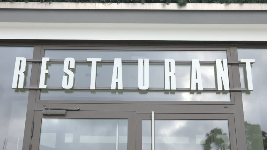 Doors to Restaurant generic unmarked 4k