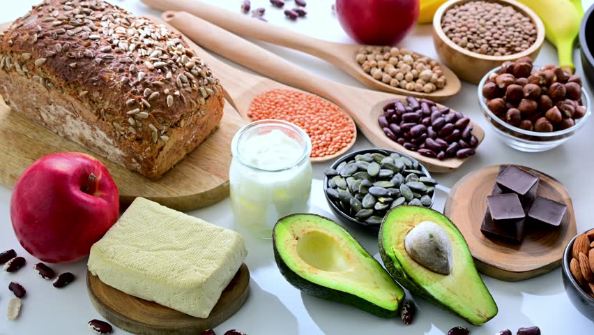 Composition with food products rich in magnesium.