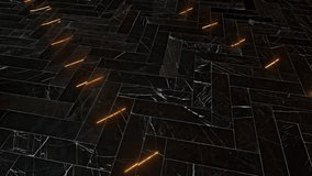 Polished black marble floor with herringbone pattern reflecting light - Powered by Shutterstock - Get 15% off with code: PIKWIZARD15