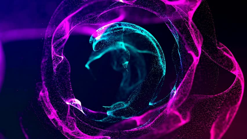 Neon Fluid Vortex Energy - Seamless 4K Abstract Loop