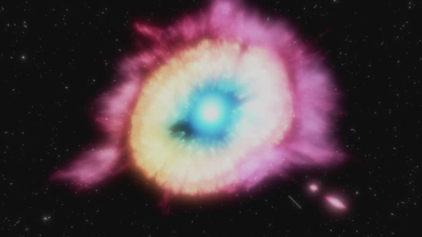 Exploring a colorful cosmic nebula with soft effects in deep space