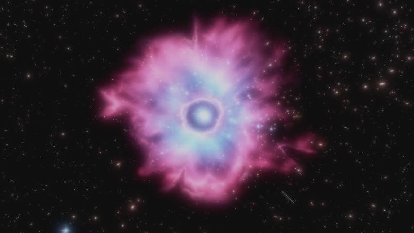 Exploration of a colorful nebula in the vastness of outer space