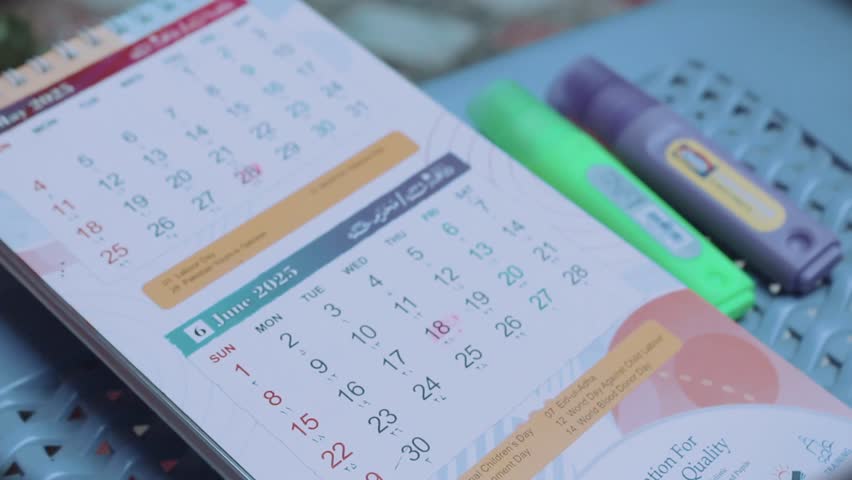 Calender of the year 2025 