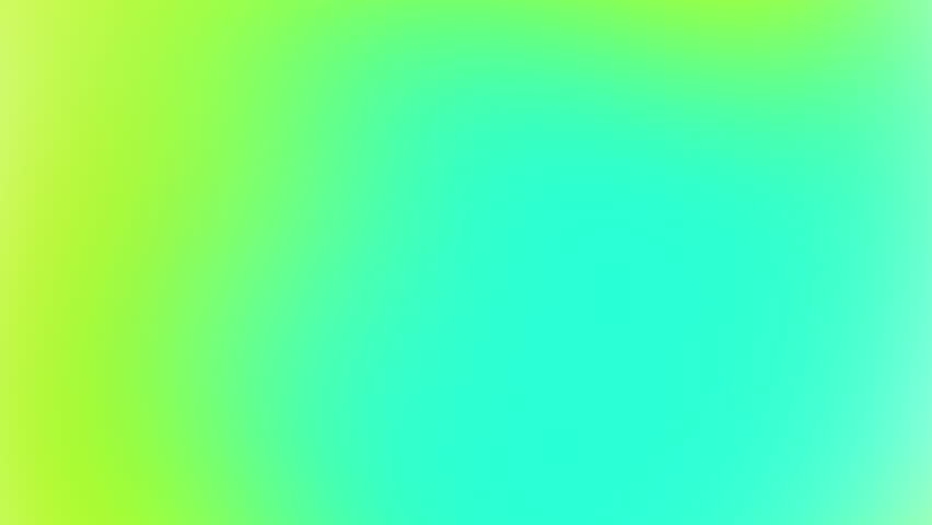 Abstract animated gradient background with bright lime green and aqua cyan tones. Smooth, vibrant color transitions perfect for summer themes, UI design, motion graphics, and modern digital interfaces