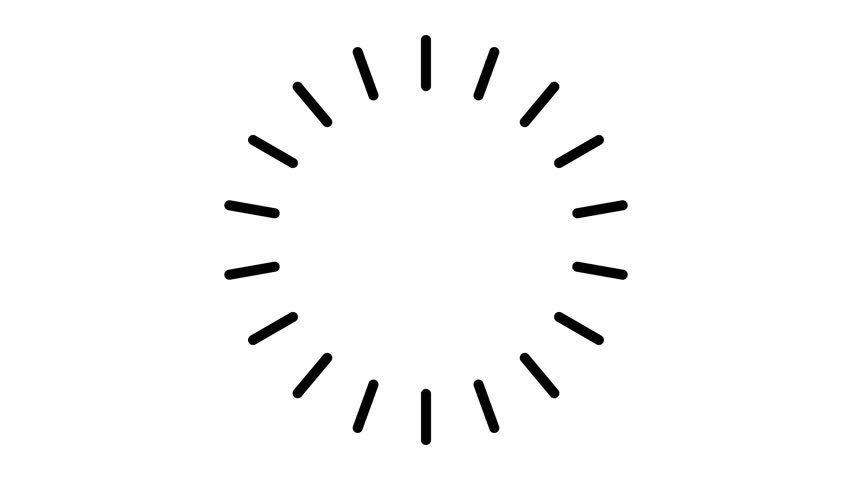 Rotating circular lines frame. Loop animation (white background)