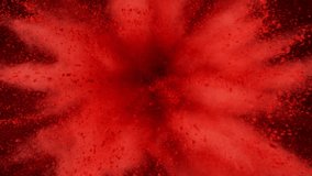 Super Slow Motion Shot of Red Color Powder Explosion on Black Background at 1000fps. - Powered by Shutterstock - Get 15% off with code: PIKWIZARD15