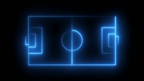 sports stadium on black background with neon lights match football isometric field video animation,Neon soccer area. football stadium with neon, shiny lights. 4k video - Powered by Shutterstock - Get 15% off with code: PIKWIZARD15