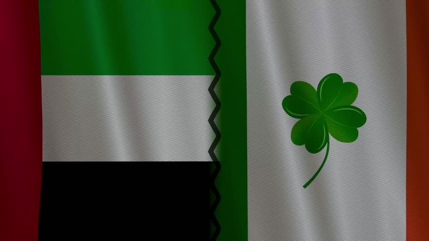 Professional 4K cricket match animation featuring United Arab Emirates vs Ireland. Designed with animated flags, smooth cricket ball motion , ideal for sports broadcasters and content creators.