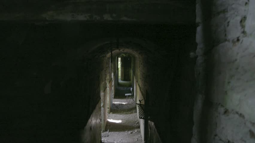 Dark creepy Tunnel in the basement of Caldwell house, Scotland