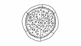 Simple cartoon pizza slice loop. Hand-drawn doodle animation. - Powered by Shutterstock - Get 15% off with code: PIKWIZARD15