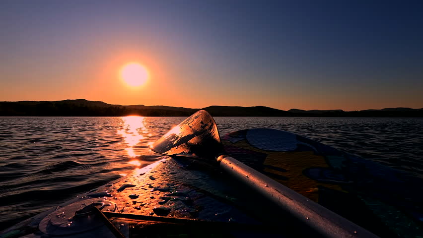 A very zen sunset on a paddleboard