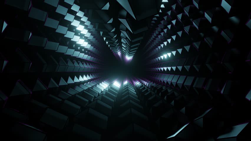 Light Blue and Pink Circular Descent Background VJ Loop in 4K