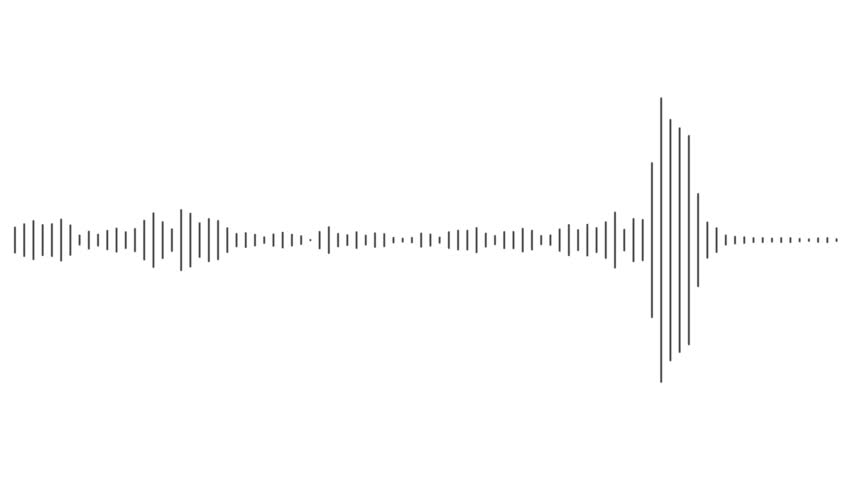 Animated sound wave spectrum. Waveform Audio. Abstract Sound Waves Background. Audio Wave Digital Frequency on transparent background
