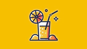 Enjoy this 2D looping animation of fresh orange juice, ideal for beverage promotions and animated content. - Powered by Shutterstock - Get 15% off with code: PIKWIZARD15