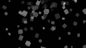 White Cube Confetti Explosion, Glittering Gold Fall, 4K Animation, Black Background - Powered by Shutterstock - Get 15% off with code: PIKWIZARD15