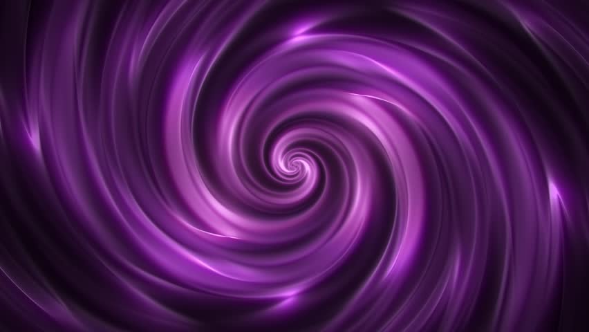 Glossy purple swirl smoothly spin with elegant shiny lines and liquid silk effect. Abstract vortex background in luxury style for celebration events or modern art performance. Motion graphics 4K 60fps