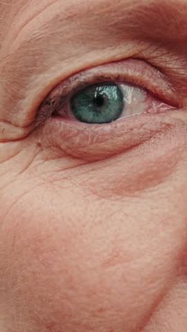 Vertical video, Close-up of a senior woman