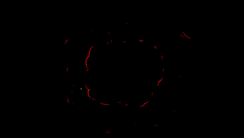 Anime, Cartoon explosion and fire, anime explosion with alpha channel
