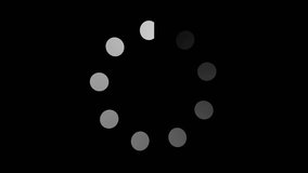 Animated loading circle icon on black background. 4K video. Wheel loading concept icon - Powered by Shutterstock - Get 15% off with code: PIKWIZARD15