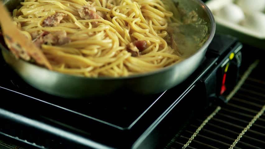 Eat Pasta Carbonara Italian. Tasty Food. Spaghetti,cream,Parmesan. Italian Carbonara Pasta Cuisine In Restaurant. Mediterranean Food Pasta. Dinner Recipe Spaghetti Creamy Bacon Sauce. Italian Pasta Carbonara Food. Mediterranean Food