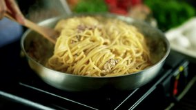 Eat Pasta Carbonara Italian. Spaghetti,cream,Parmesan. Italian Carbonara Pasta Cuisine In Restaurant. Mediterranean Food Pasta. Dinner Recipe Spaghetti Creamy Bacon Sauce. Italian Pasta Carbonara Food - Powered by Shutterstock - Get 15% off with code: PIKWIZARD15