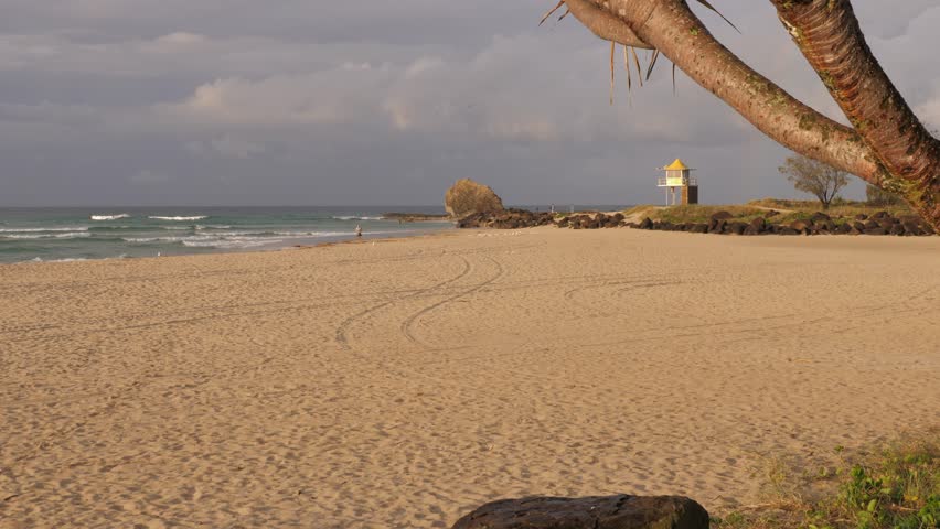 Sunset Beach In Currumbin Alley, Gold Coast, Queensland, Australia - Wide Shot