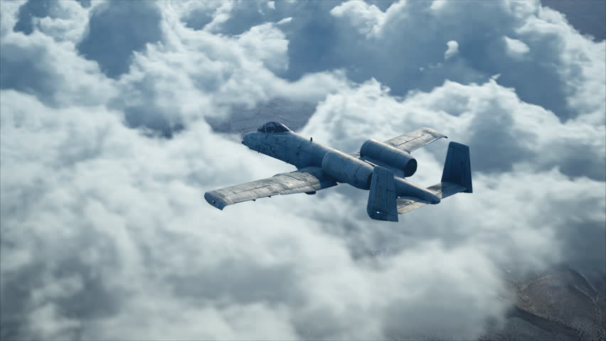 A-10 Warthog Thunderbolt II - Military Jet Attack Above Clouds | 4K UHD Air Footage 