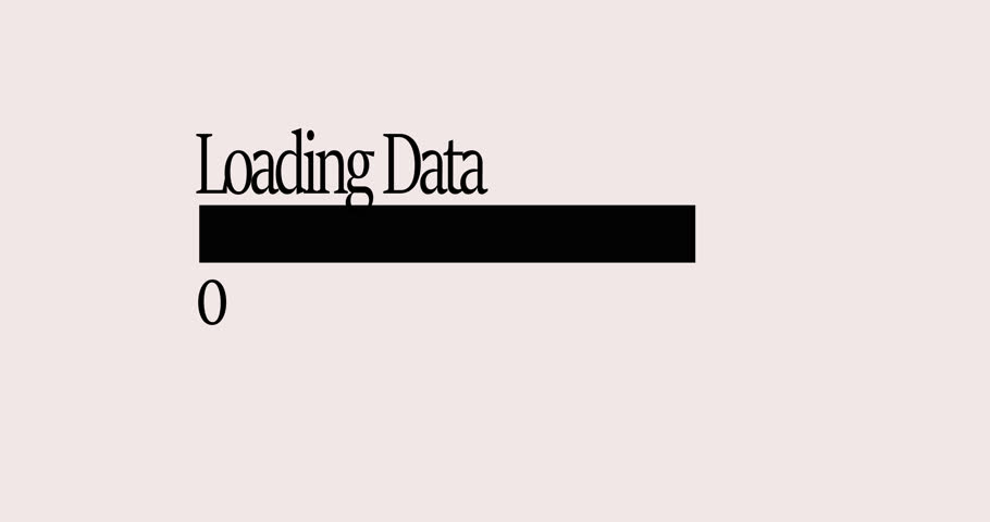 Smooth 0 to 100 Loading Bar Animation – Digital Progress Indicator, UI Design Element for Data Loading, Web Interfaces, App Screens, and Software Progress Visualization