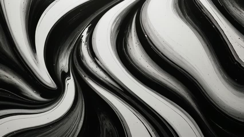 an intriguing depth, as if there were a black hole or whirlpool drawing you in. Gradients of color and repeating patterns give a three-dimensional dimension to an otherwise flat composition.