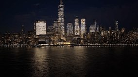 Night View Of Downtown New York At Manhattan In New York United States. City At Night Landscape. Illuminated Downtown. Downtown New York At New York United States. Empire State Building. - Powered by Shutterstock - Get 15% off with code: PIKWIZARD15
