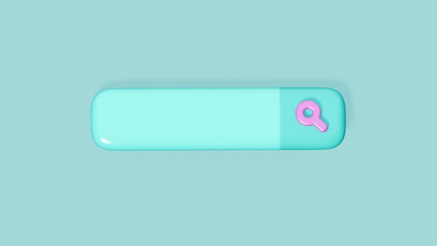 minimal search bar with magnifying glass icon. concept of online searching. 3d looped animation