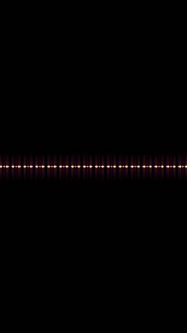 Voice speech horizontal waveform of analogue dots. AI digital assistant visual. Loop ready animation.