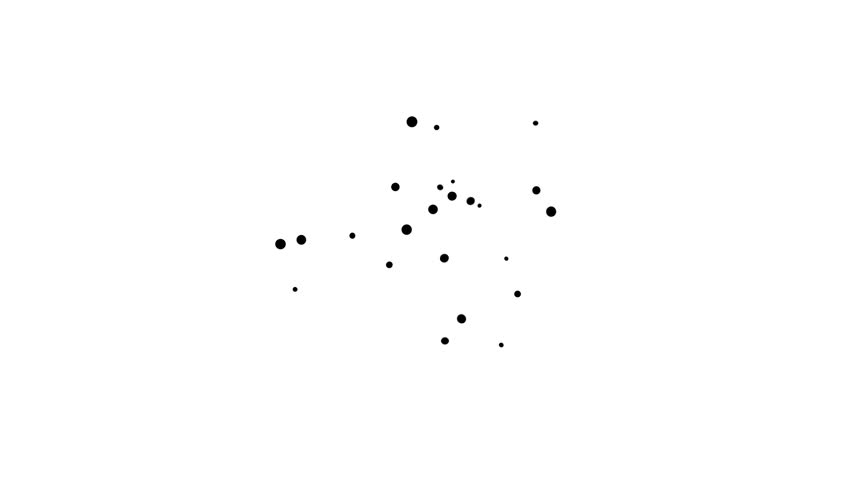 Swarm of particles flowing around a centered object in clean environment