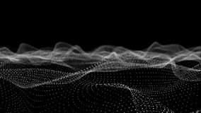 Abstract Particle Wave Background – Black and White Flowing Dot Field Animation - Powered by Shutterstock - Get 15% off with code: PIKWIZARD15