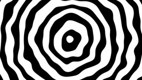 Psychedelic spinning hypnotic circles. Deformed radiowave background. Optical illusion. Seamless loop - Powered by Shutterstock - Get 15% off with code: PIKWIZARD15