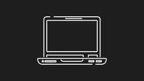 Math equation white line animation. Math equation icon animation on laptop solving 3 x 3 problem. Suitable for educational videos, presentations, online courses, and mathrelated content. - Powered by Shutterstock - Get 15% off with code: PIKWIZARD15