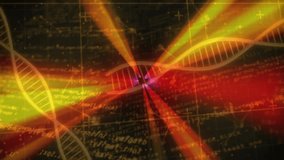 Beam crossing initiating abstract DNA helices materializing and rotating to visualize data dynamics. Futuristic, digital, innovative, scientific, complex, dynamic, technological - Powered by Shutterstock - Get 15% off with code: PIKWIZARD15