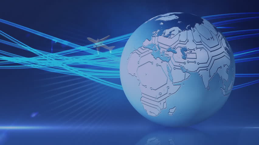 Golden bird emerging from cyan trails flying toward rotating circuit continent globe. Technology, innovation, connectivity, digital, future, communication, global - Powered by Shutterstock - Get 15% off with code: PIKWIZARD15