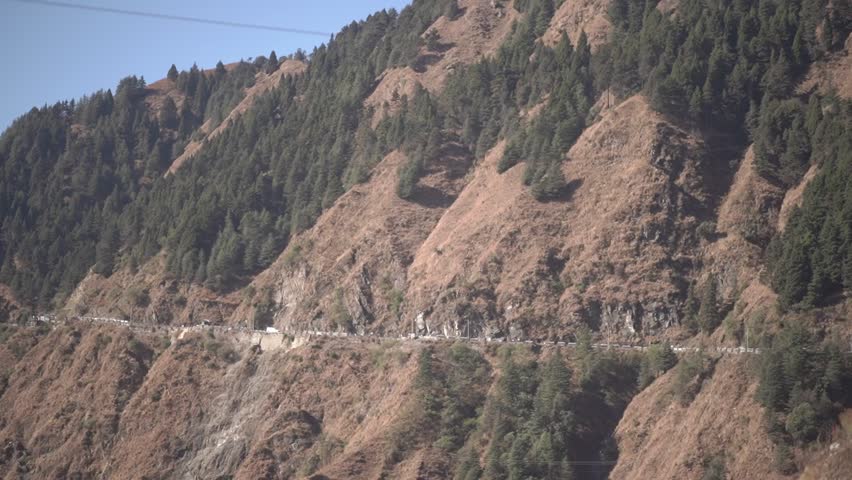 Beautiful Mussoorie Mountain Landscape with Lush Green Hills, Serene Valleys, and Scenic Views – Popular Travel Destination in the Himalayan Foothills of Uttarakhand, India