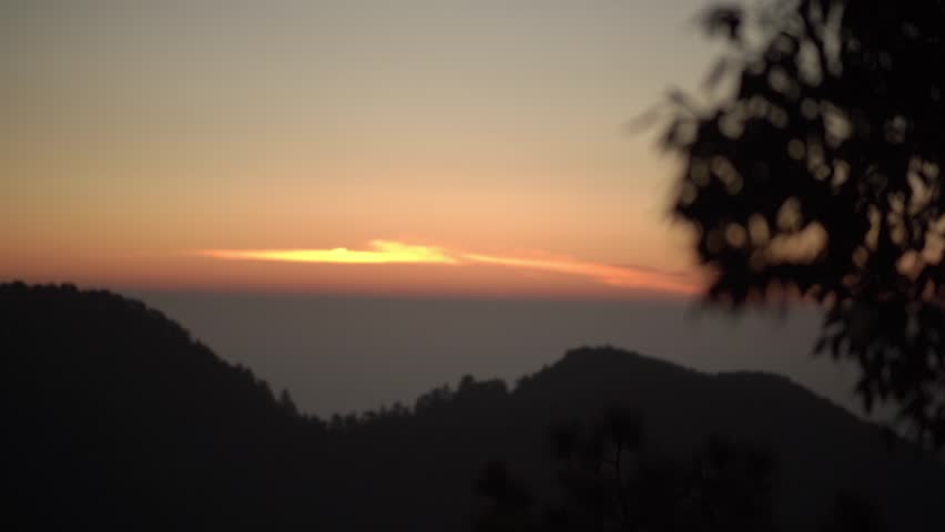 Beautiful Mussoorie Mountain Landscape with Lush Green Hills, Serene Valleys, and Scenic Views – Popular Travel Destination in the Himalayan Foothills of Uttarakhand, India