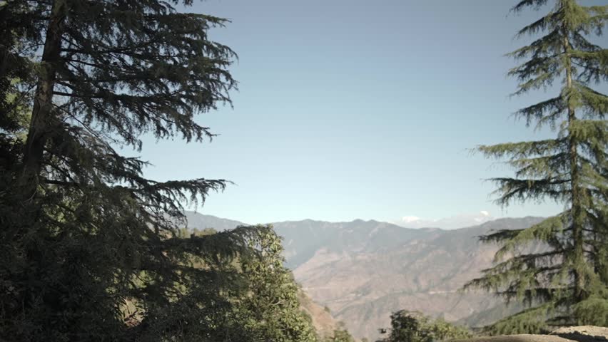 Beautiful Mussoorie Mountain Landscape with Lush Green Hills, Serene Valleys, and Scenic Views – Popular Travel Destination in the Himalayan Foothills of Uttarakhand, India