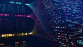 Neural Network Big Data Flow Visualization, Binary Code Matrix, AI Machine Learning Abstract Background, Quantum Computing, Cyber Security, Futuristic Technology Artificial Intelligence Digital Grid - Powered by Shutterstock - Get 15% off with code: PIKWIZARD15