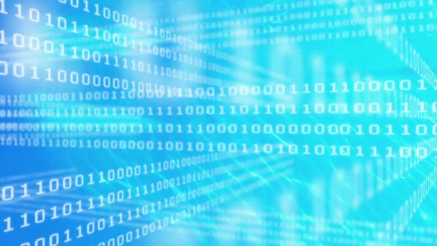 Data console starting with aqua backdrop streaming binary updating panels and gauge monitoring. Futuristic, digital, technology, interface, visualization, cyber, innovation