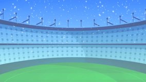 Cricket Trophy with Bat and Glowing Stadium  - Powered by Shutterstock - Get 15% off with code: PIKWIZARD15