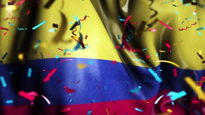 
Colombia Confetti Waving Flag independence day