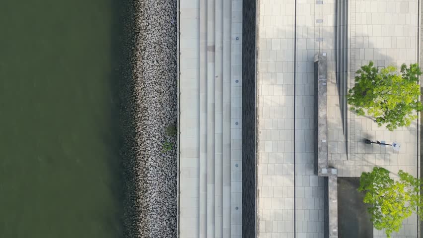 Aerial view of the river